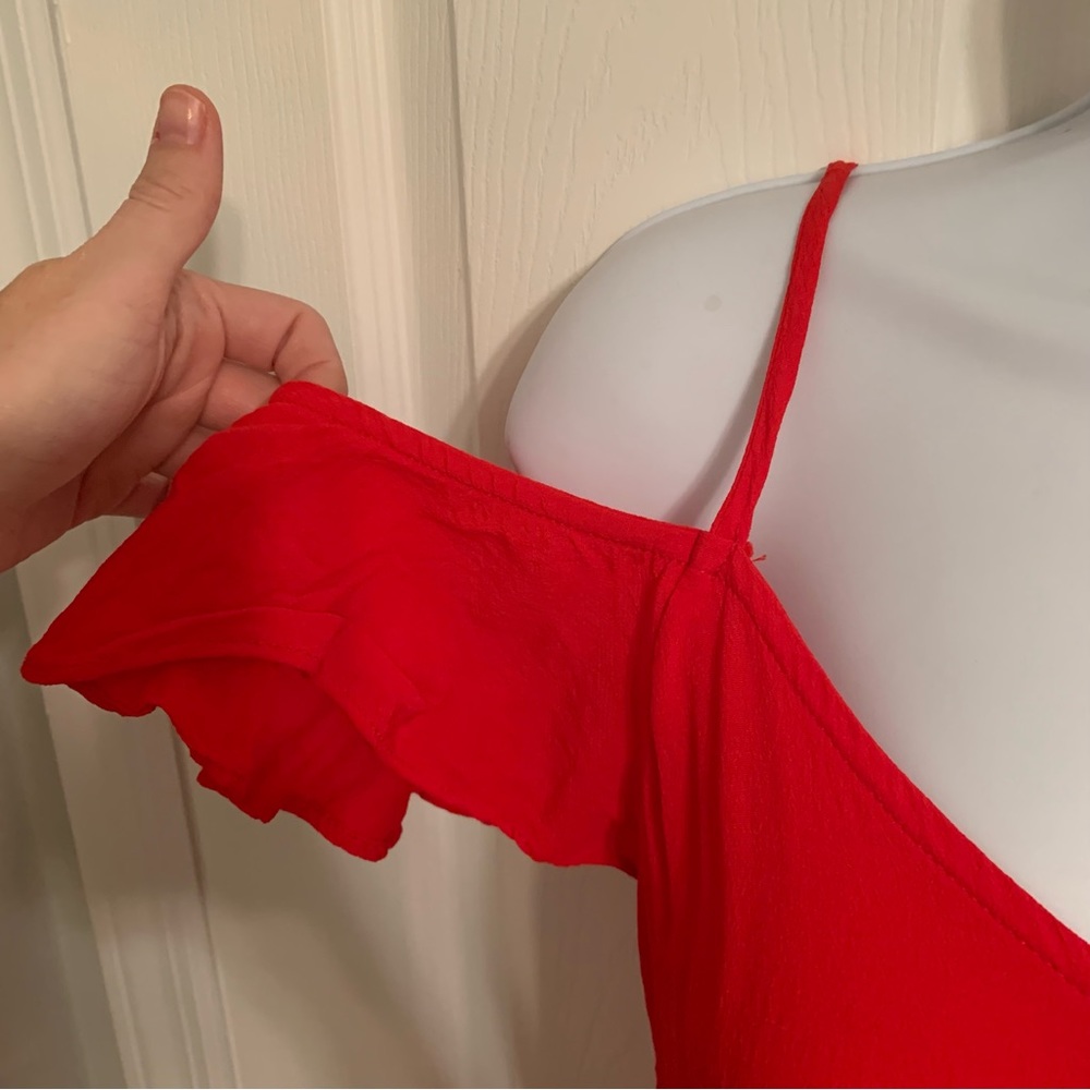 Lulus Ruffled Up Red Mini Dress - Picture 5 of 8